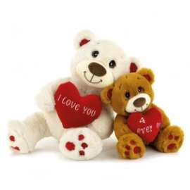 San Valentino Peluche ORSO PANNA 30cm I LOVE YOU