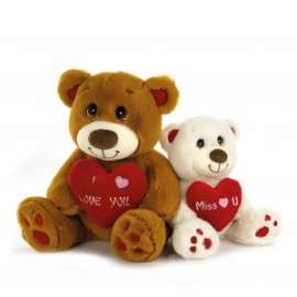 San Valentino Peluche ORSO PANNA 20cm MISS YOU