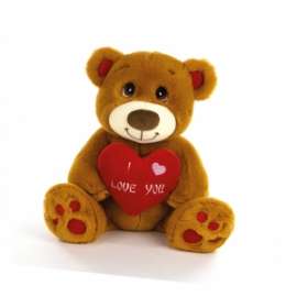 San Valentino Peluche ORSO MIELE 60cm I LOVE YOU