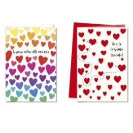 Biglietti San Valentino FANTASIE ASSORTITE conf.12pz        