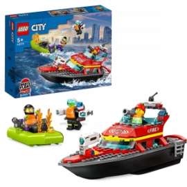 Giochi LEGO City - 60373 - BARCA DI SOCCORSO ANTINCENDIO