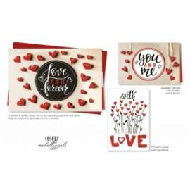 Biglietti San Valentino FANTASIE ASSORTITE conf.12pz        