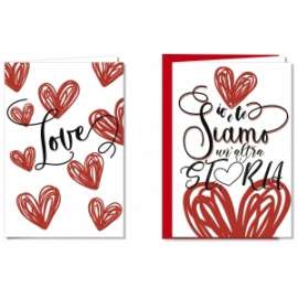 Biglietti San Valentino FANTASIE ASSORTITE conf.12pz        
