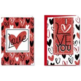 Biglietti San Valentino FANTASIE ASSORTITE conf.12pz        