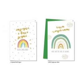 Biglietti Compleanno FANTASIE ARCOBALENO conf.12pz