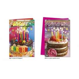 Biglietti Compleanno FANTASIE ASSORTITE conf.12pz