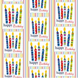 Carta Regalo 70x100cm FANTASIA 80 HAPPY BORTDHAY conf.10fg  