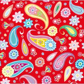 Carta Regalo 70x100cm FANTASIA ROSSA C/FIORI 24 conf.10fg  