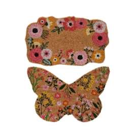 TAPPENTINO PORTA SAGOMATO 45x75cm FIORI/FARFALLA