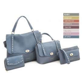 BORSA DONNA NajOleari SET 4pz COLORI ASSORTITI