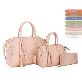 BAULETTO DONNA RENATO BALESTRA  SET 3pz COLORI ASSORTITI