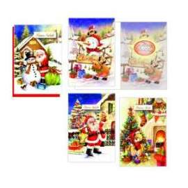 Biglietti Natale SONORI 4 SOGGETTI conf.12pz