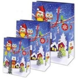 Shopper Natale ABETE ORO 25x35x12 conf.10pz