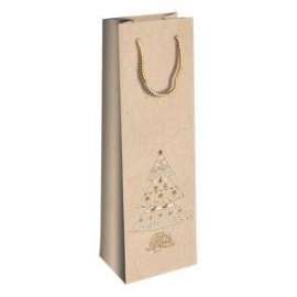 Shopper Natale Bottiglia WOOD 39x12x9 conf.10pz