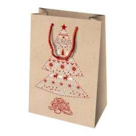 Shopper Natale WOOD 33x45x10 conf.10pz