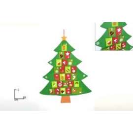 Calendario Avvento ALBERO IN FELTRO 85x110cm .76779