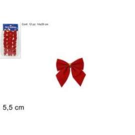 FIOCCHI VELLUTINO ROSSO 5,5cm 12pz .42404