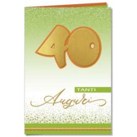 Biglietti Compleanno NUMERO 40 conf.6pz