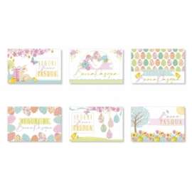 Biglietti Pasqua FANTASIE ASSORTITE 8,5x13,5cm conf.60pz