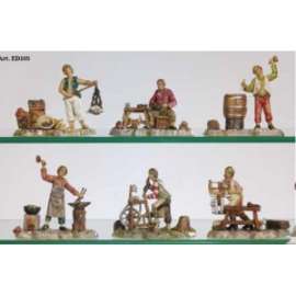 PRESEPE PERSONAGGI SCENE DOPPIE 10cm conf.6pz