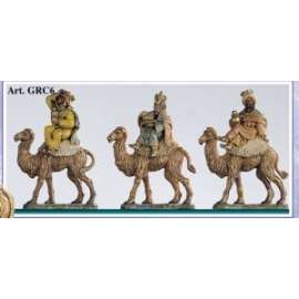 PRESEPE PERSONAGGI  6cm RE SU CAMMELLO conf.3pz