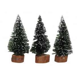 PRESEPE PINETTI BIANCHI 10cm conf.3pz