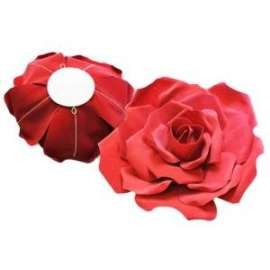 *OFFERTA San Valentino ROSA ROSSA DECORATIVA diam.55cm