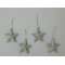 Addobbo Albero STELLE GLITTER ARGENTO 7cm