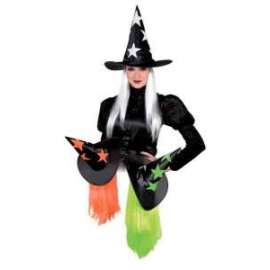 Halloween CAPPELLO STREGA CON CAPELLI