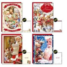 Biglietti Natale 11,7x17cm CLASSICO conf.12pz