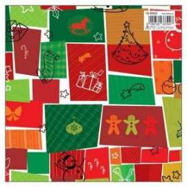 Carta Regalo Natale 70x100cm OGGETTI NATALIZI conf.10fg