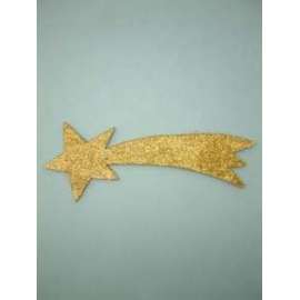 Decorazioni Natale COMETA GLITTER ORO 31cm