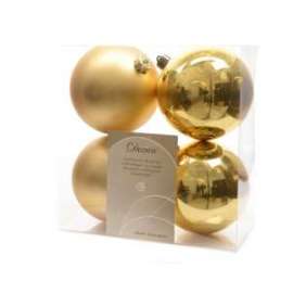 Addobbo Albero SFERA ORO 100mm 4pz