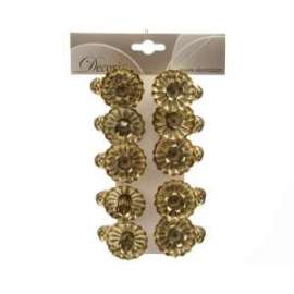 PORTA MINICANDELE C/CLIP ORO