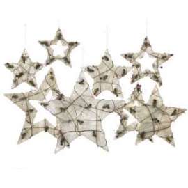 Decorazione Natale STELLA C/RAMI Set4pz