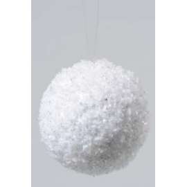 Addobbo PALLA DI NEVE C/GLITTER diam.14cm