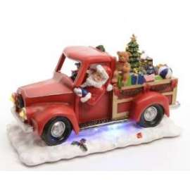 Villaggio Natale CAMIONCINO ROSSO DI BABBO NATALE