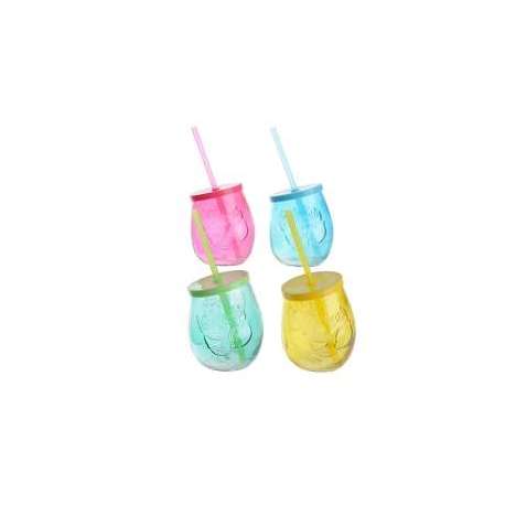 Bicchiere per bambini con palla di neve e cannuccia Grogu, The