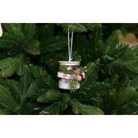 Addobbo Albero BARATTOLO DECORATIVO GLITTER