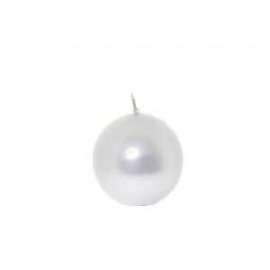 CANDELA SFERA ARGENTO LUCIDO diam.8cm