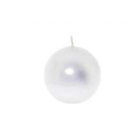 CANDELA SFERA ARGENTO LUCIDO diam.10cm