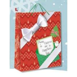 Shopper Natale 33x26,4x13,6cm FANTASIE FIOCCO conf.12pz