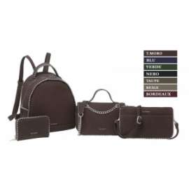 BORSA DONNA NajOleari ZAINO SET 3pz COLORI ASSORTITI