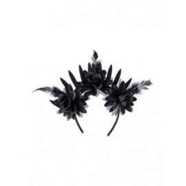 Halloween CERCHIETTO CON DECORAZIONI FLOREALI NERE