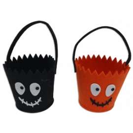 Halloween CESTA IN FELTRO C/MANICO