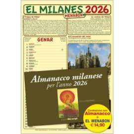 CALENDARIO EL MILANES MENABON 2026 c/volume omaggio