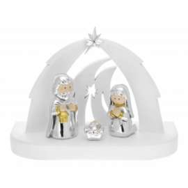 PRESEPE SILVER E BIANCO 27x20cm