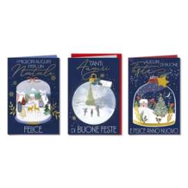 Biglietti Natale FANTASIA conf.12pz