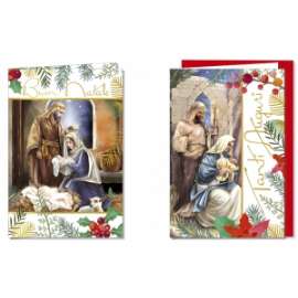 Biglietti Natale RELIGIOSI conf.12pz