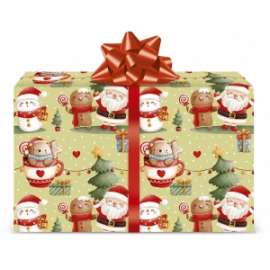 Carta Regalo Natale 70x100 BABBO NATALE conf.12pz